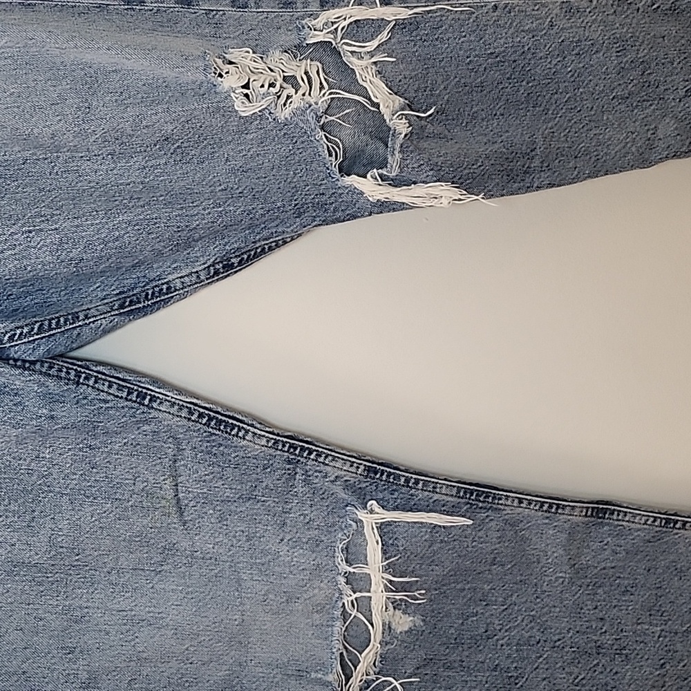 AGOLDE 100% Organic Cotton Jamie High Rise Jeans Distressed Button Fly Sz 29 - Picture 8 of 16